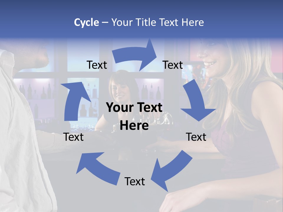 A Couple Sitting At Bar With Bar Tender Pouring A Drink PowerPoint Template