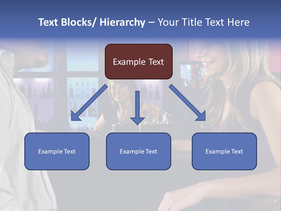 A Couple Sitting At Bar With Bar Tender Pouring A Drink PowerPoint Template
