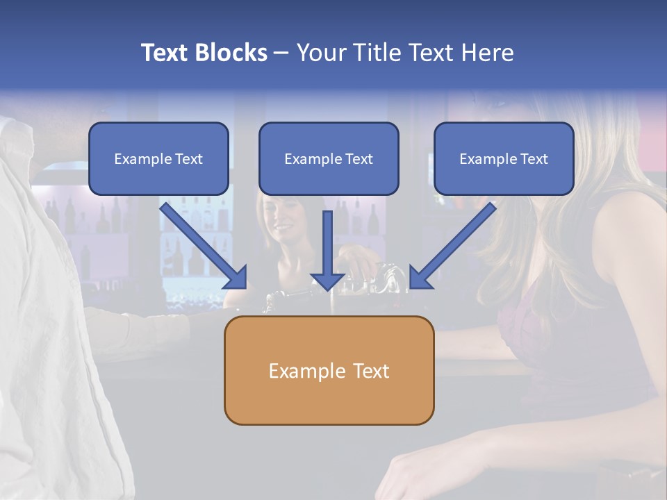 A Couple Sitting At Bar With Bar Tender Pouring A Drink PowerPoint Template