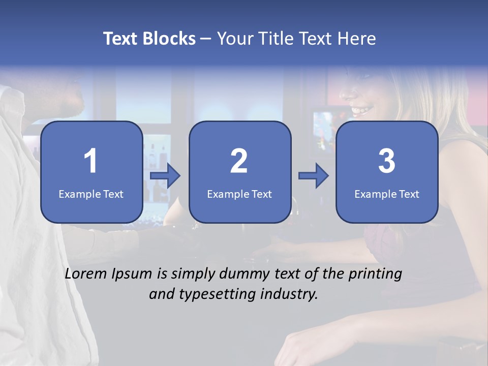A Couple Sitting At Bar With Bar Tender Pouring A Drink PowerPoint Template