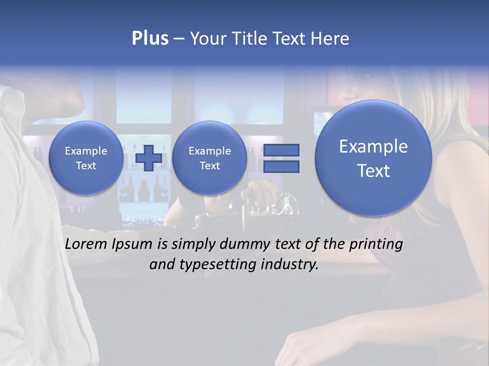 A Couple Sitting At Bar With Bar Tender Pouring A Drink PowerPoint Template