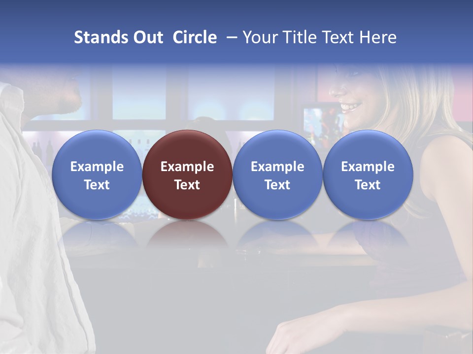 A Couple Sitting At Bar With Bar Tender Pouring A Drink PowerPoint Template