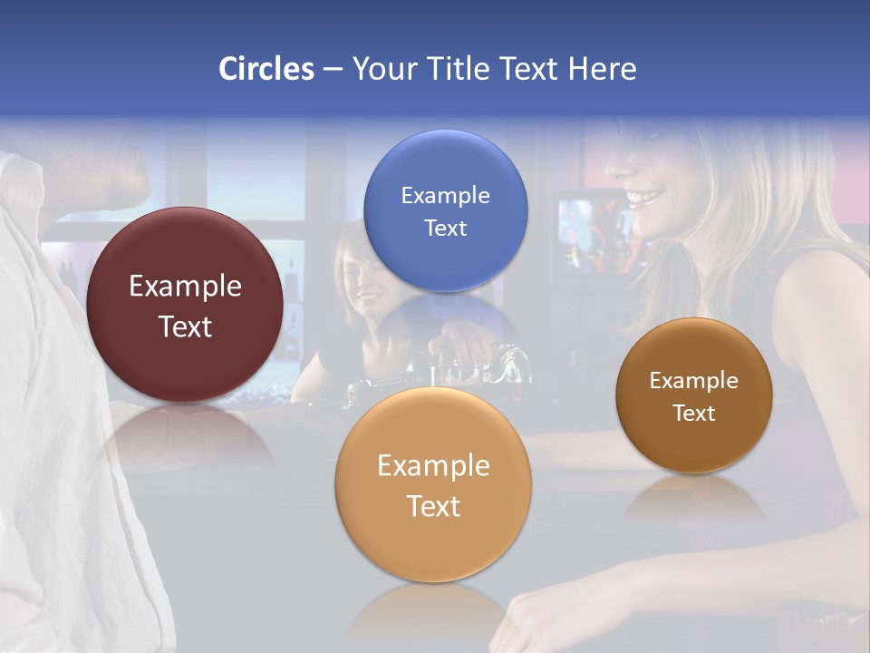 A Couple Sitting At Bar With Bar Tender Pouring A Drink PowerPoint Template