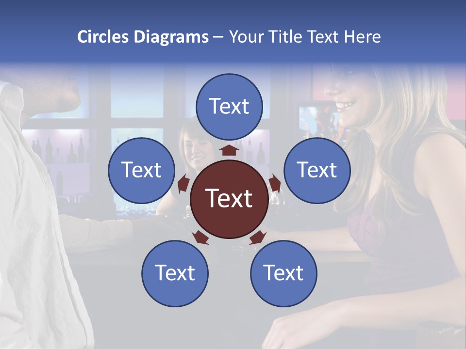 A Couple Sitting At Bar With Bar Tender Pouring A Drink PowerPoint Template