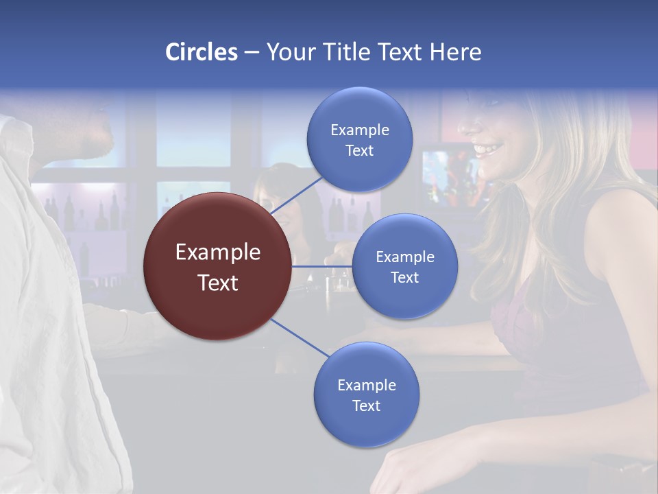 A Couple Sitting At Bar With Bar Tender Pouring A Drink PowerPoint Template