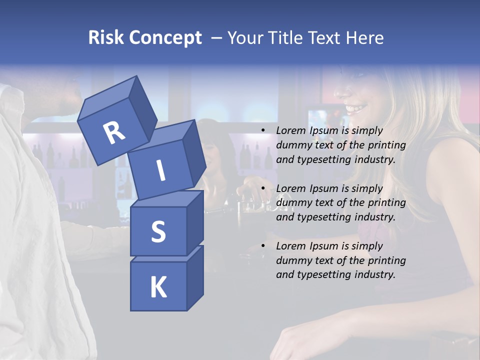 A Couple Sitting At Bar With Bar Tender Pouring A Drink PowerPoint Template