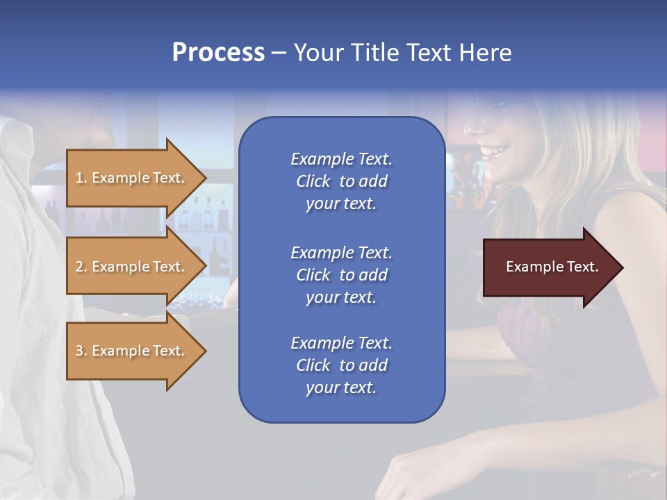 A Couple Sitting At Bar With Bar Tender Pouring A Drink PowerPoint Template