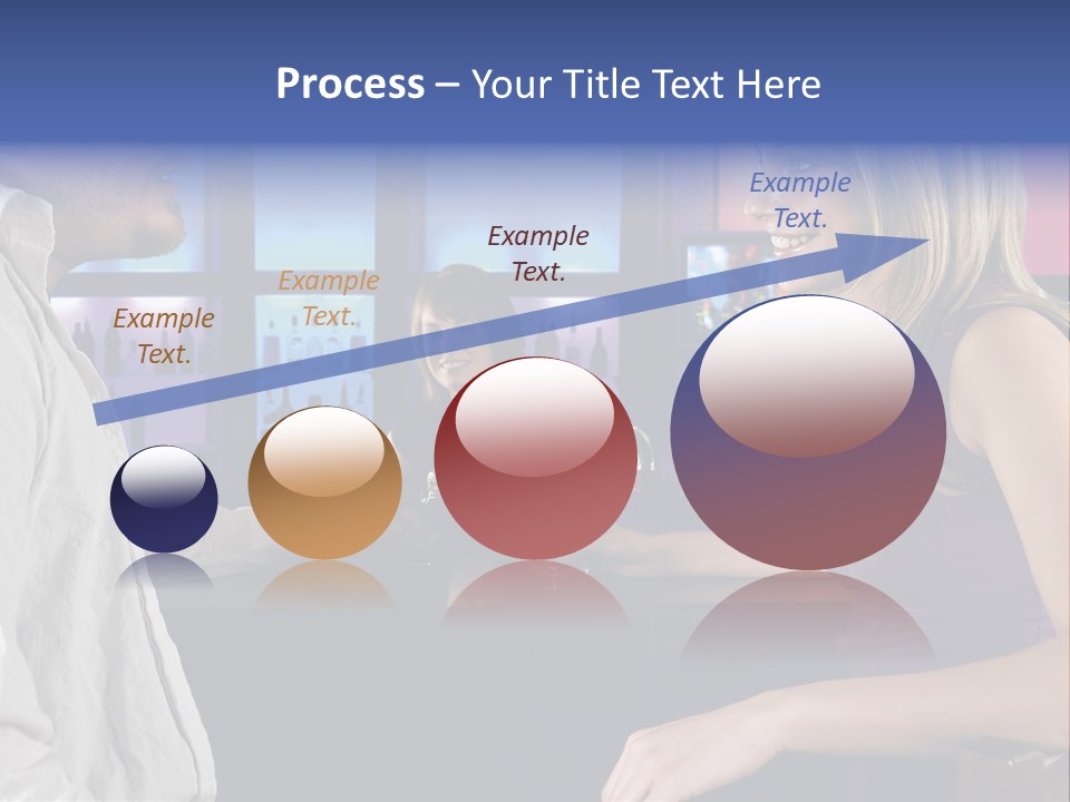 A Couple Sitting At Bar With Bar Tender Pouring A Drink PowerPoint Template