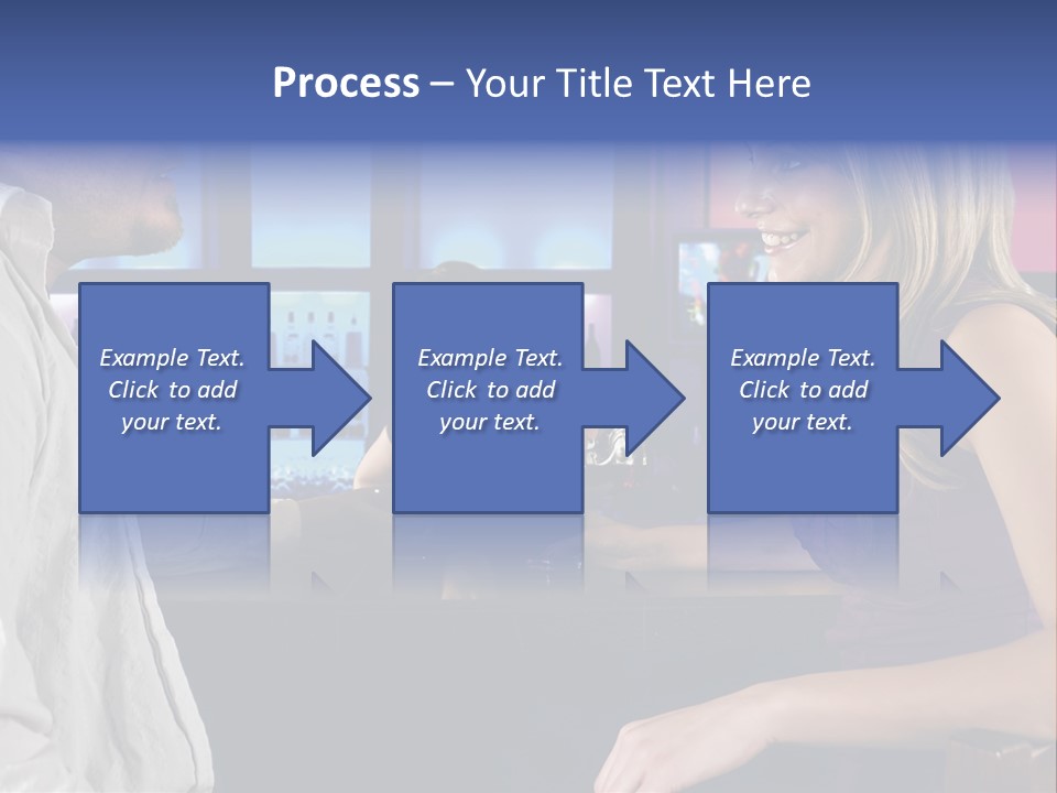 A Couple Sitting At Bar With Bar Tender Pouring A Drink PowerPoint Template