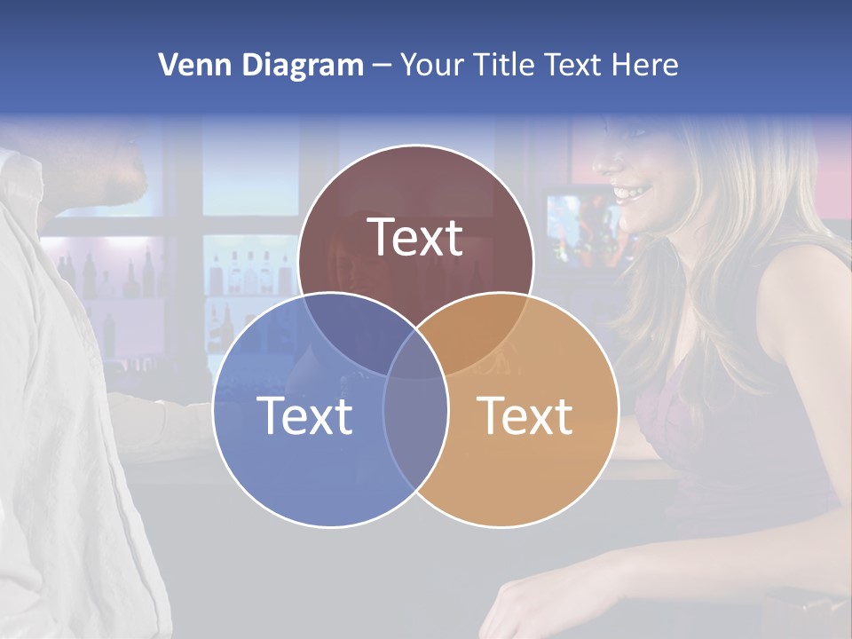 A Couple Sitting At Bar With Bar Tender Pouring A Drink PowerPoint Template