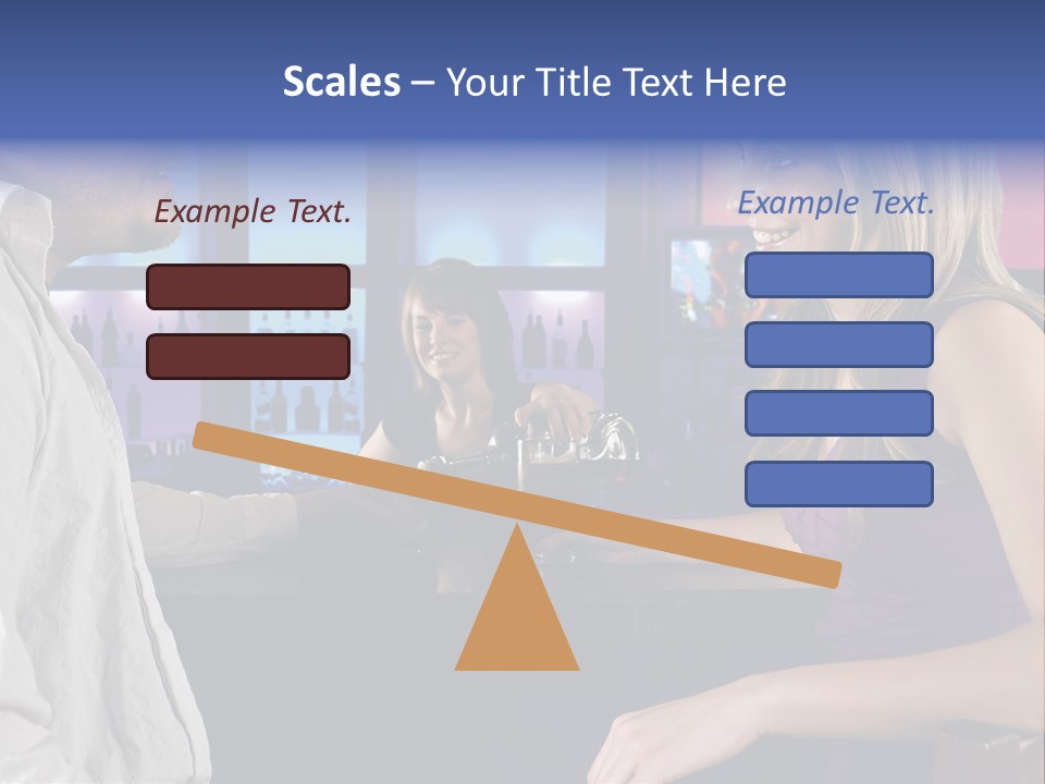 A Couple Sitting At Bar With Bar Tender Pouring A Drink PowerPoint Template