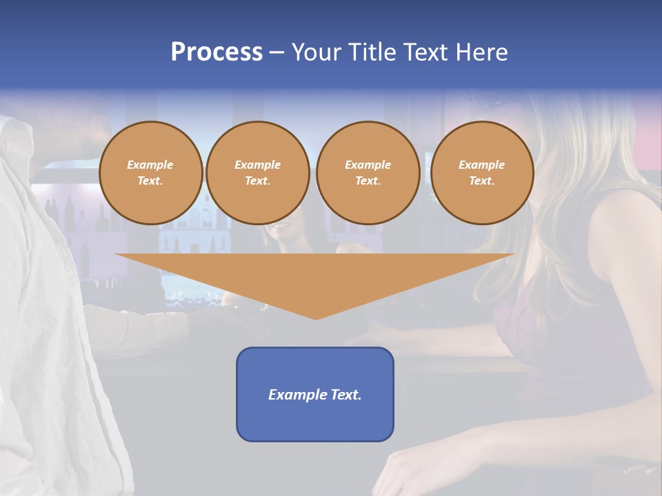 A Couple Sitting At Bar With Bar Tender Pouring A Drink PowerPoint Template