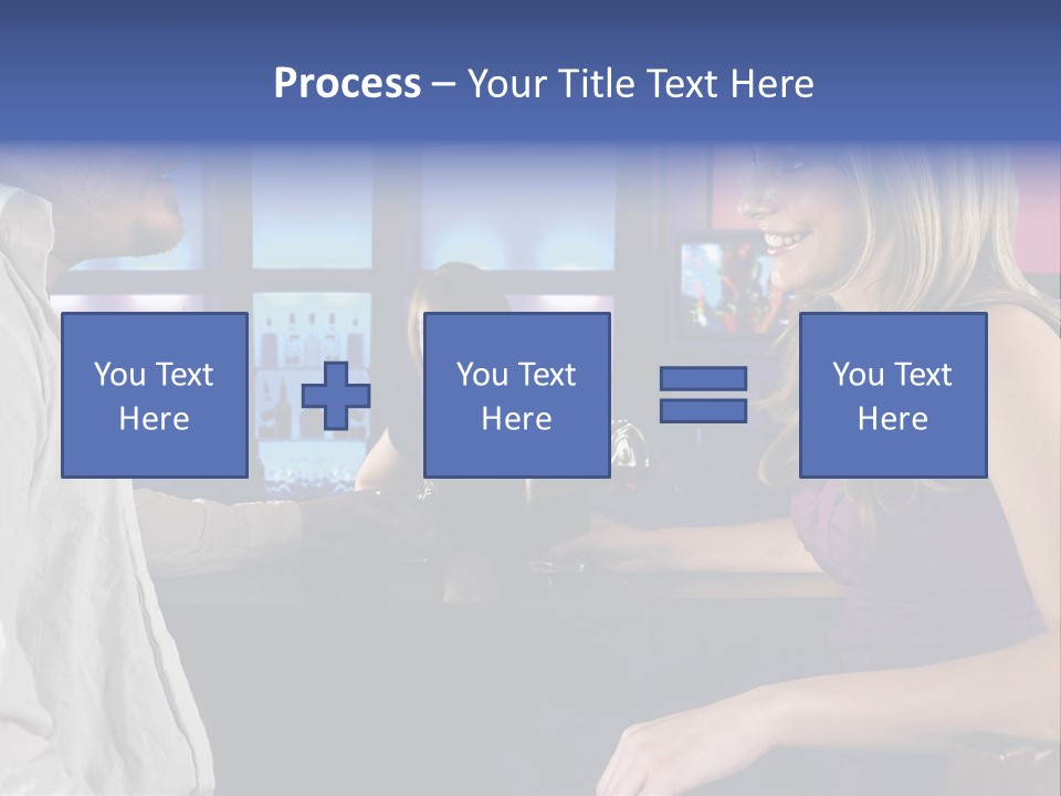 A Couple Sitting At Bar With Bar Tender Pouring A Drink PowerPoint Template