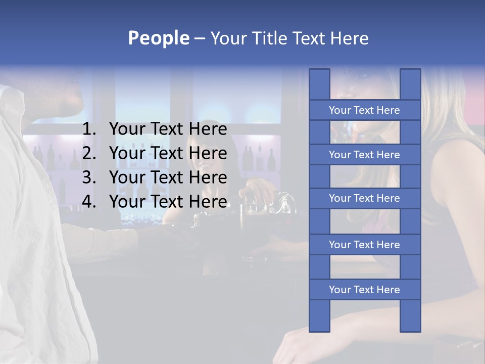 A Couple Sitting At Bar With Bar Tender Pouring A Drink PowerPoint Template