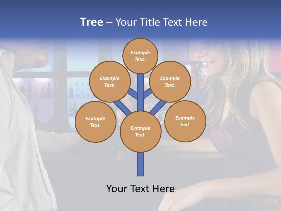 A Couple Sitting At Bar With Bar Tender Pouring A Drink PowerPoint Template