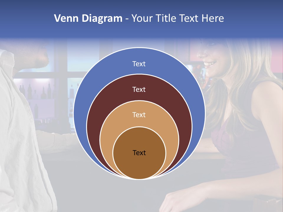 A Couple Sitting At Bar With Bar Tender Pouring A Drink PowerPoint Template