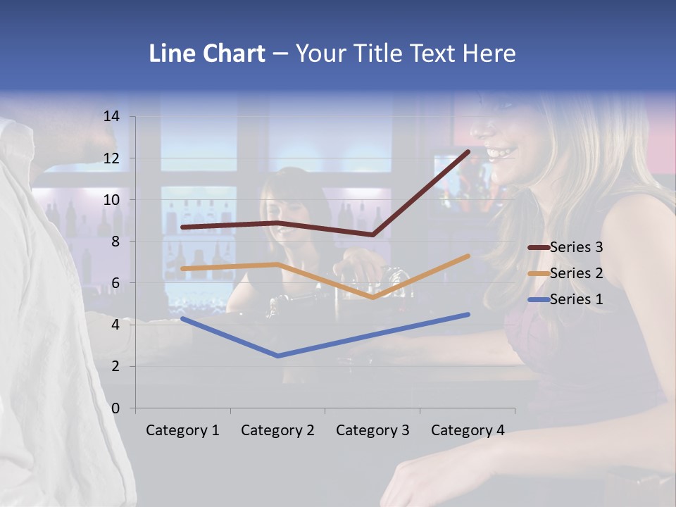 A Couple Sitting At Bar With Bar Tender Pouring A Drink PowerPoint Template