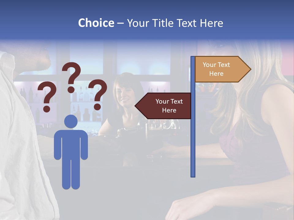 A Couple Sitting At Bar With Bar Tender Pouring A Drink PowerPoint Template