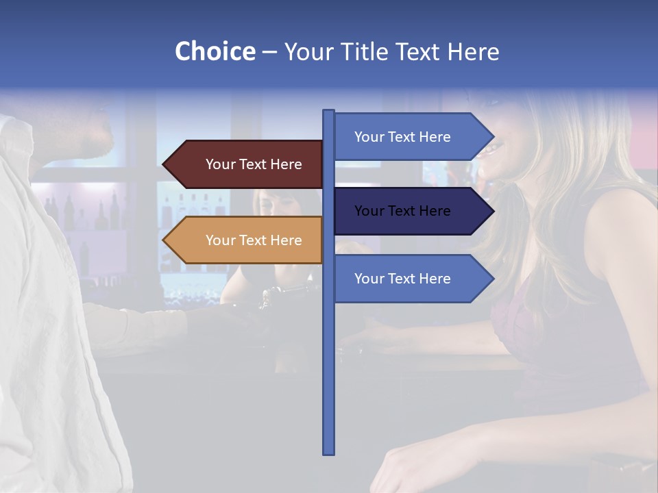 A Couple Sitting At Bar With Bar Tender Pouring A Drink PowerPoint Template