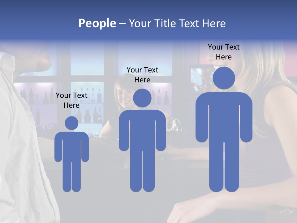 A Couple Sitting At Bar With Bar Tender Pouring A Drink PowerPoint Template