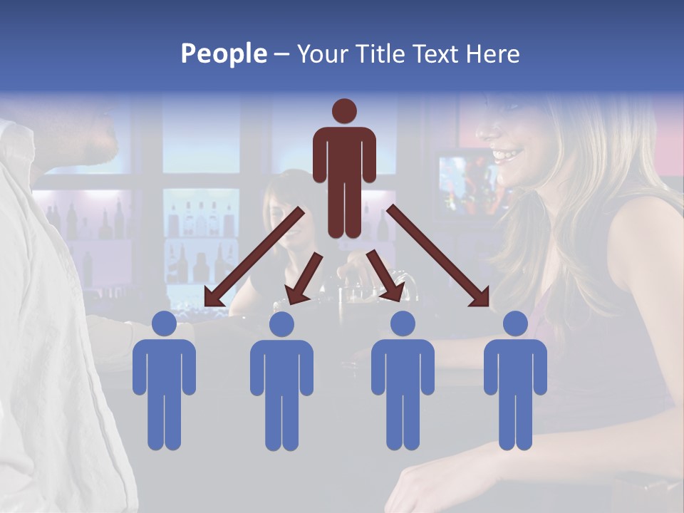 A Couple Sitting At Bar With Bar Tender Pouring A Drink PowerPoint Template