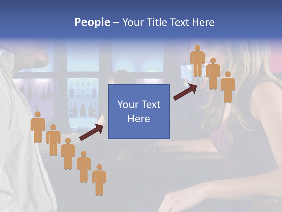 A Couple Sitting At Bar With Bar Tender Pouring A Drink PowerPoint Template