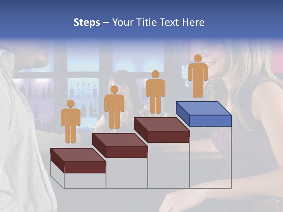 A Couple Sitting At Bar With Bar Tender Pouring A Drink PowerPoint Template