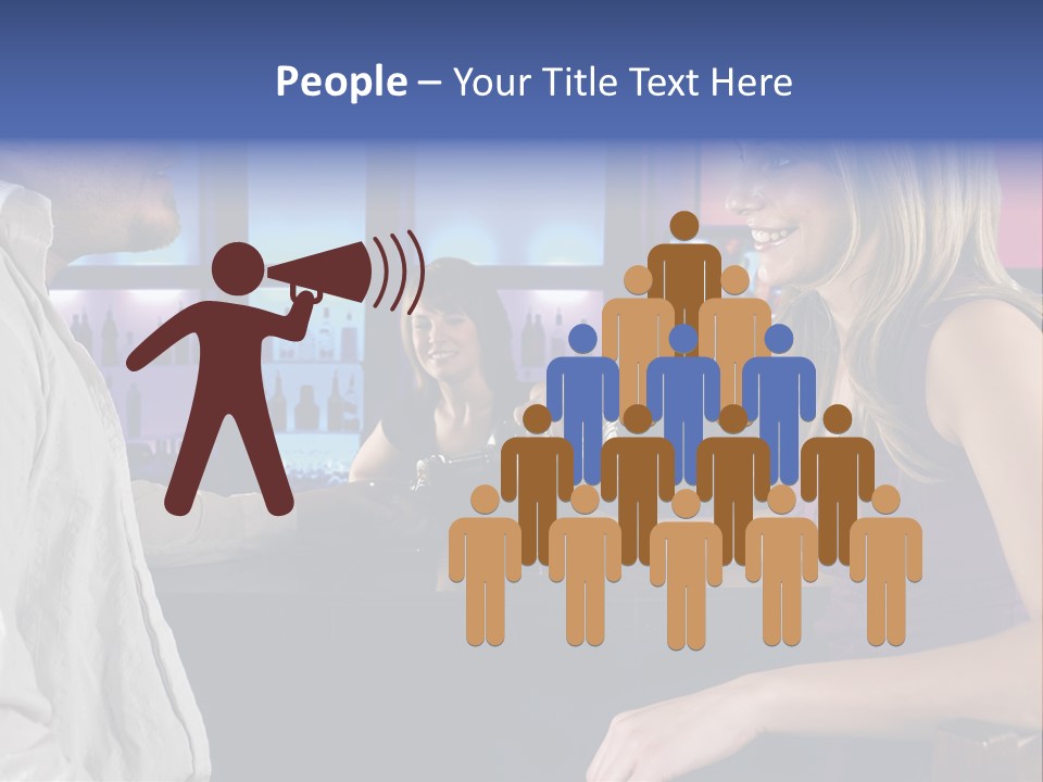 A Couple Sitting At Bar With Bar Tender Pouring A Drink PowerPoint Template