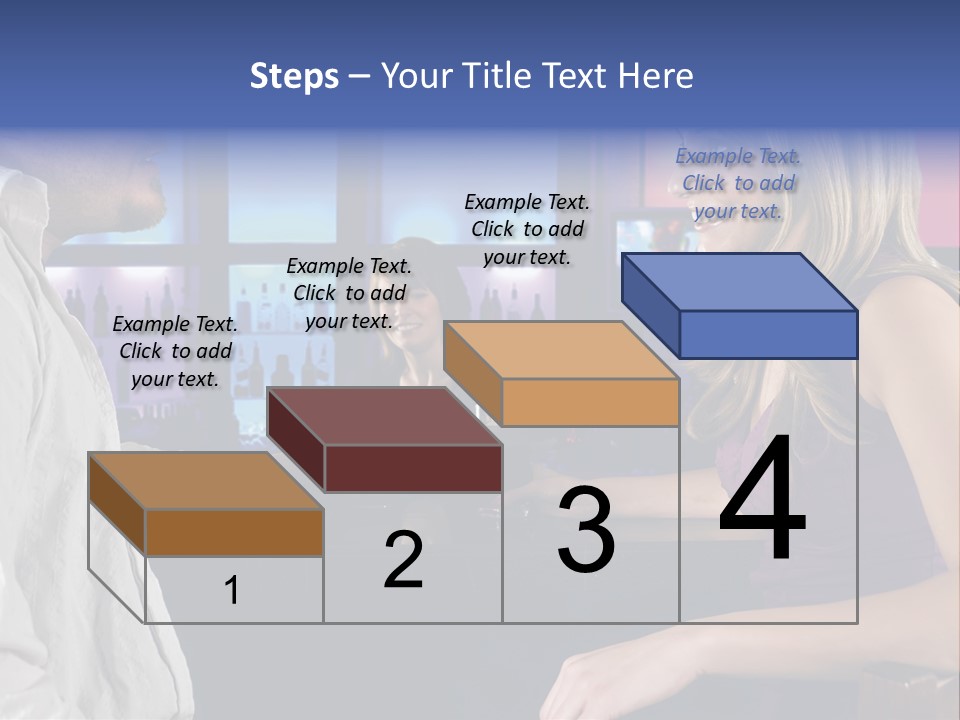 A Couple Sitting At Bar With Bar Tender Pouring A Drink PowerPoint Template