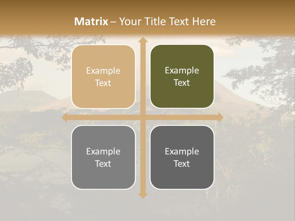 View Of The Arenal Volcano In Costa Rica PowerPoint Template