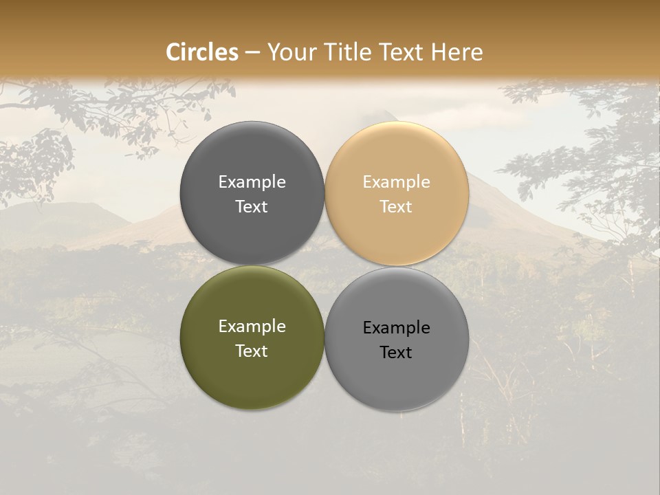 View Of The Arenal Volcano In Costa Rica PowerPoint Template