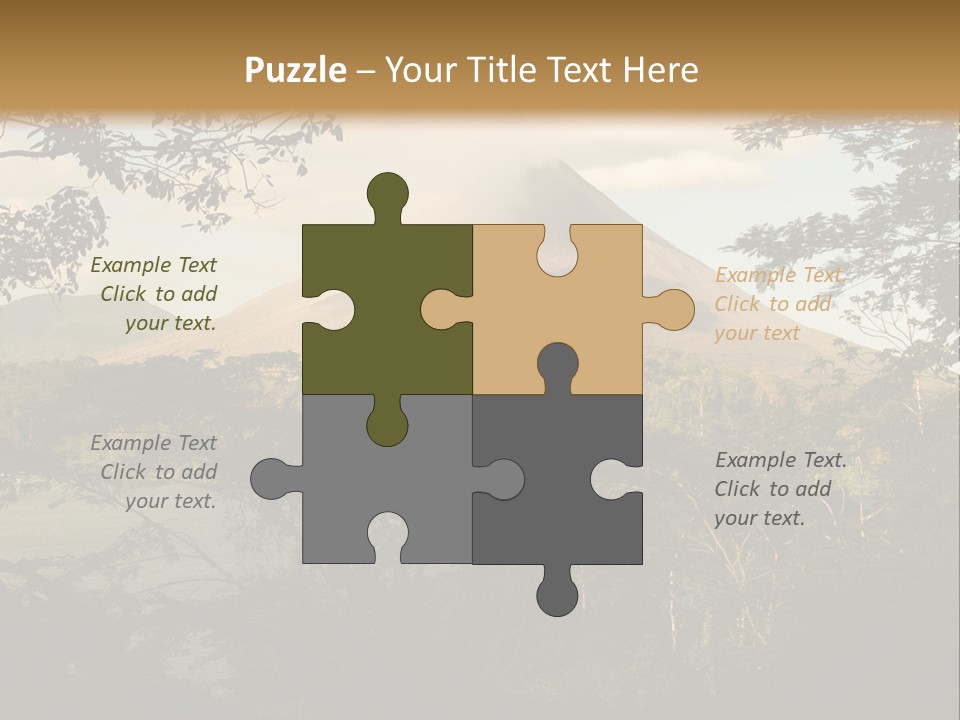 View Of The Arenal Volcano In Costa Rica PowerPoint Template