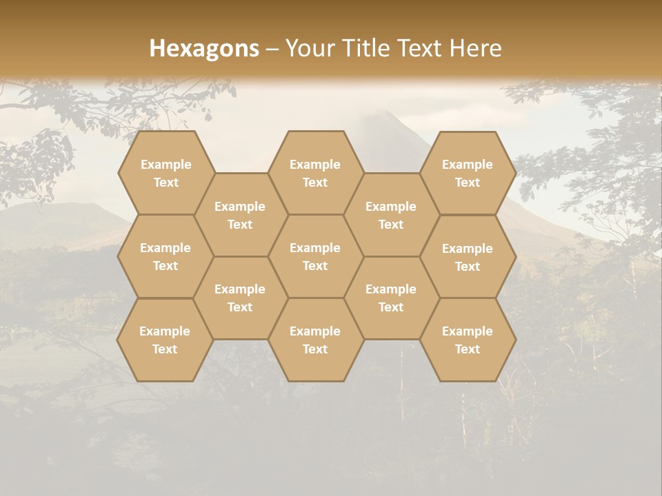 View Of The Arenal Volcano In Costa Rica PowerPoint Template