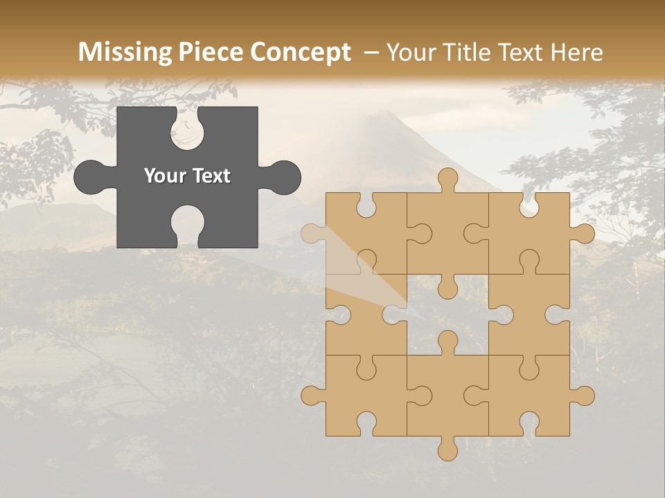 View Of The Arenal Volcano In Costa Rica PowerPoint Template