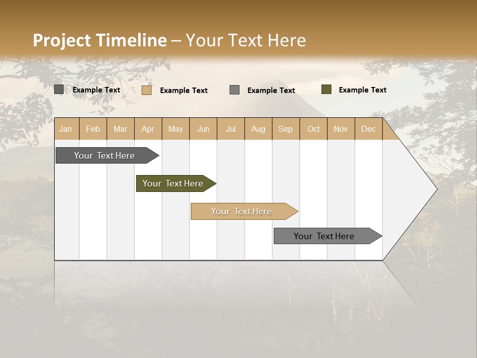 View Of The Arenal Volcano In Costa Rica PowerPoint Template