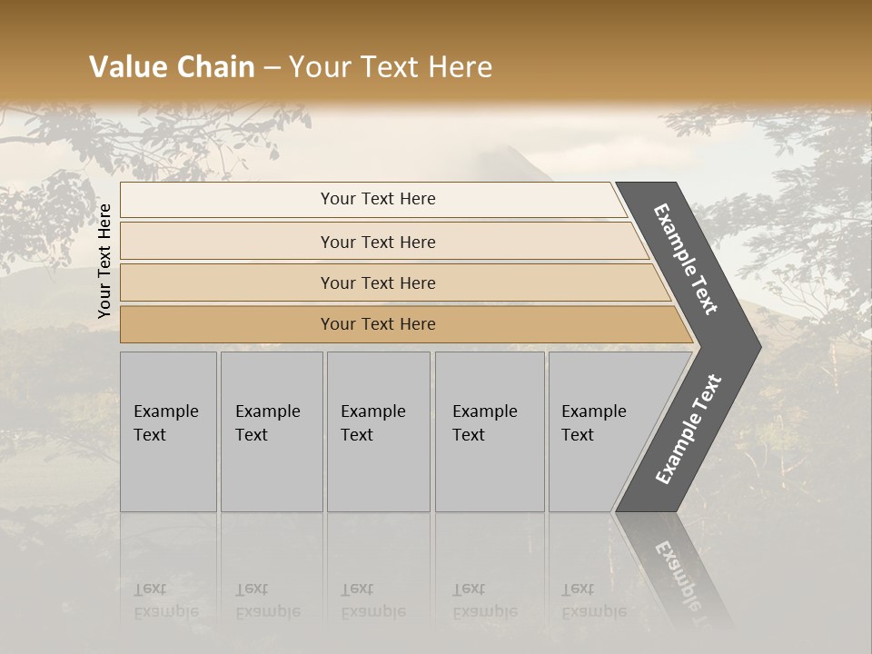 View Of The Arenal Volcano In Costa Rica PowerPoint Template