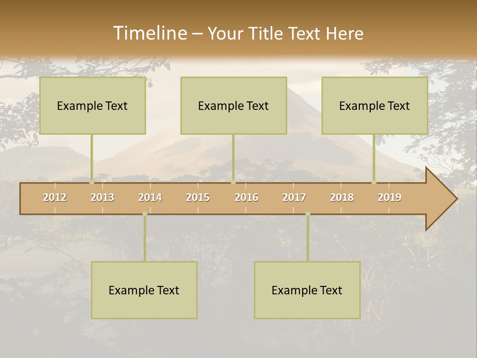 View Of The Arenal Volcano In Costa Rica PowerPoint Template