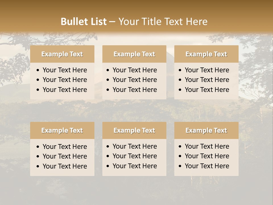 View Of The Arenal Volcano In Costa Rica PowerPoint Template