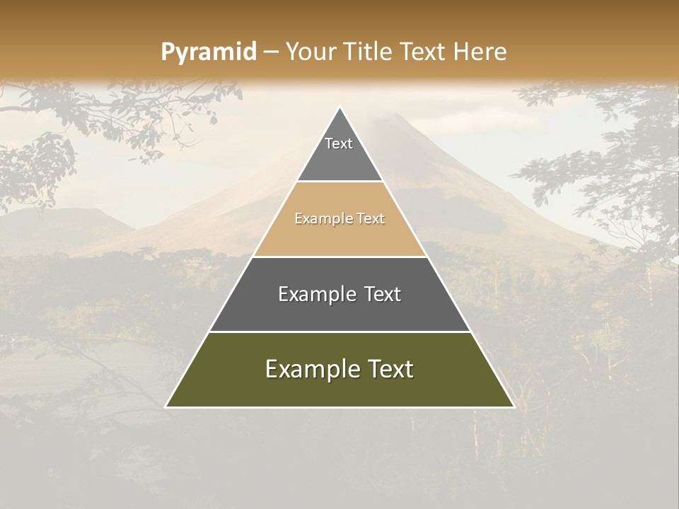 View Of The Arenal Volcano In Costa Rica PowerPoint Template