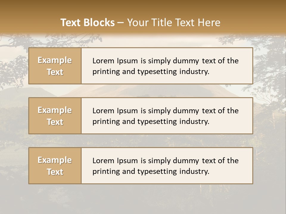 View Of The Arenal Volcano In Costa Rica PowerPoint Template