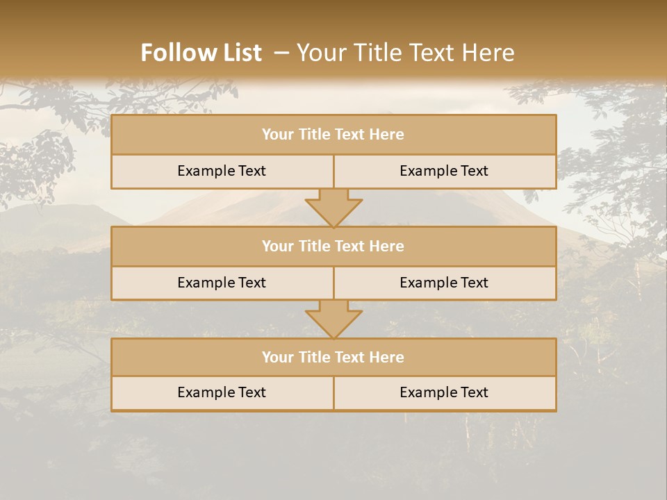 View Of The Arenal Volcano In Costa Rica PowerPoint Template