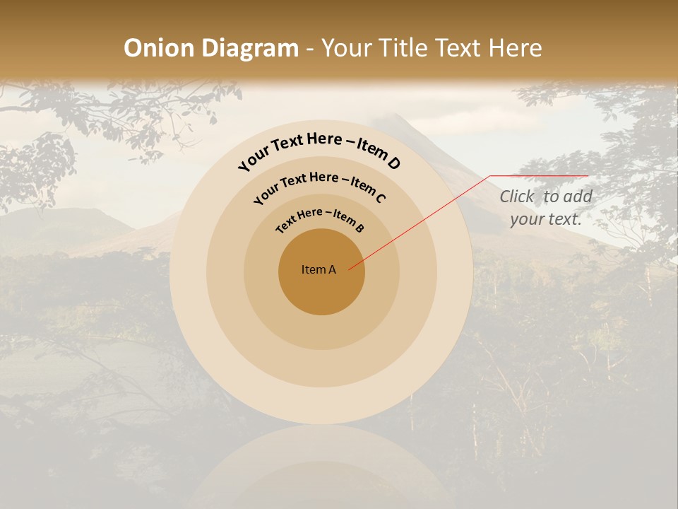 View Of The Arenal Volcano In Costa Rica PowerPoint Template