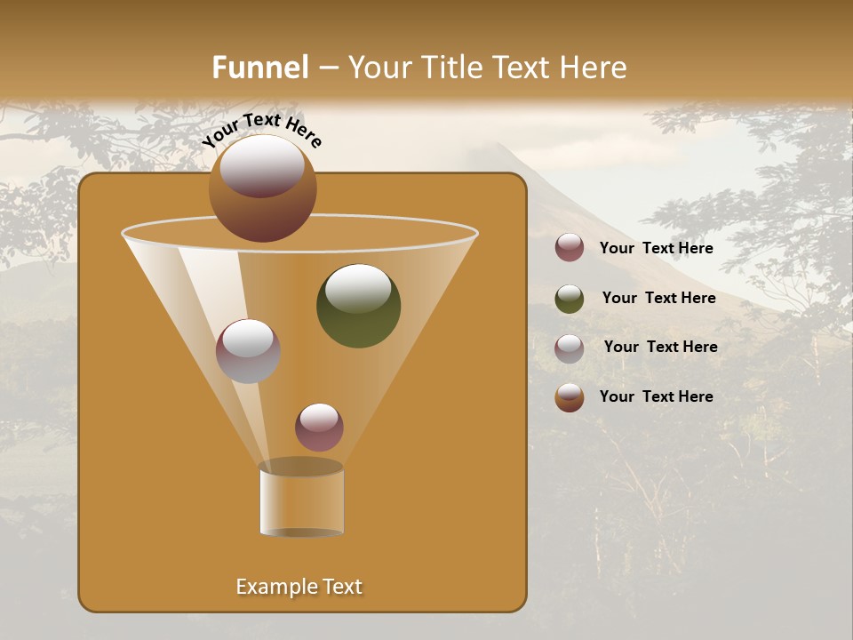 View Of The Arenal Volcano In Costa Rica PowerPoint Template