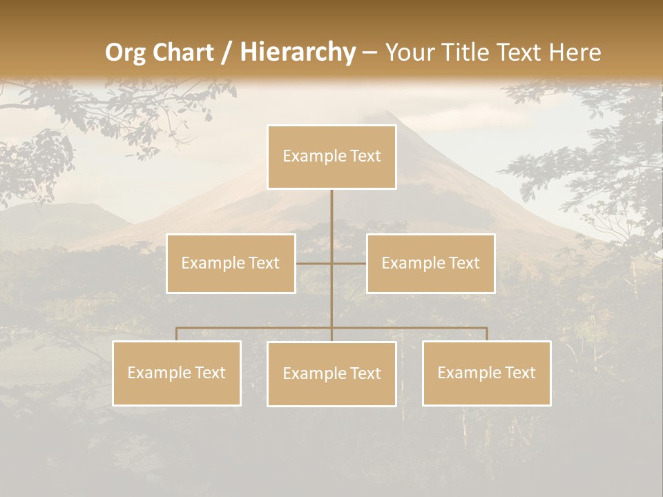View Of The Arenal Volcano In Costa Rica PowerPoint Template