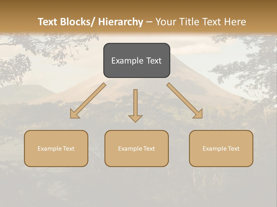 View Of The Arenal Volcano In Costa Rica PowerPoint Template
