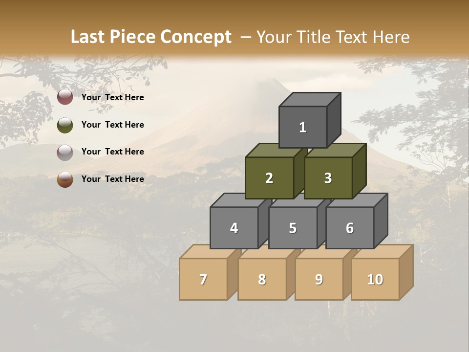 View Of The Arenal Volcano In Costa Rica PowerPoint Template