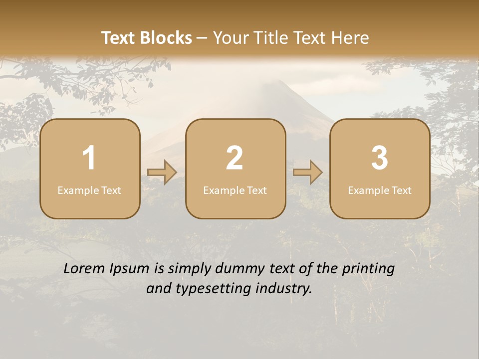 View Of The Arenal Volcano In Costa Rica PowerPoint Template