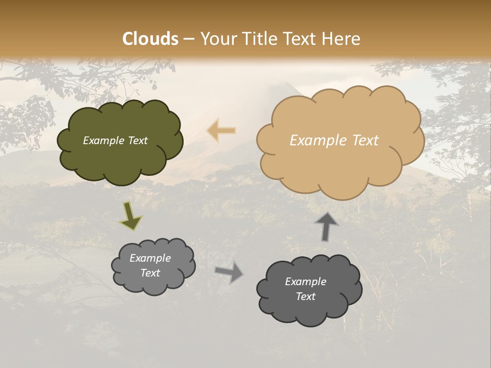 View Of The Arenal Volcano In Costa Rica PowerPoint Template