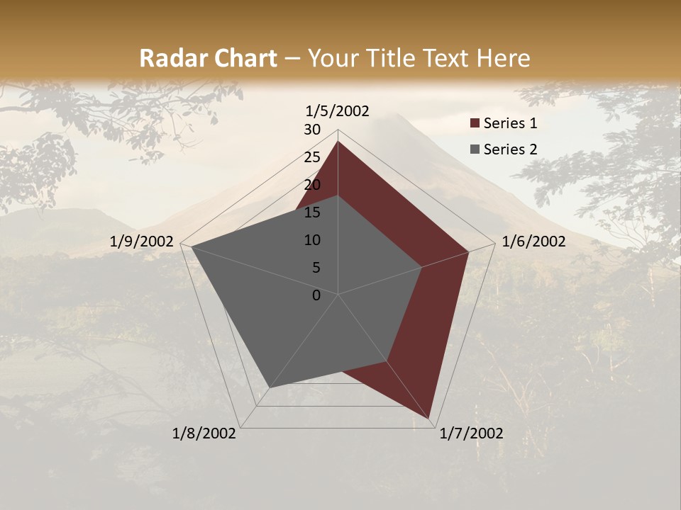 View Of The Arenal Volcano In Costa Rica PowerPoint Template