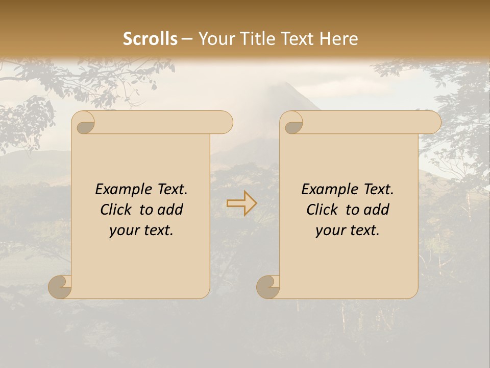 View Of The Arenal Volcano In Costa Rica PowerPoint Template